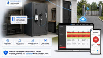 Firearm safe monitoring with remote cellular alerts and recorded safe-door events