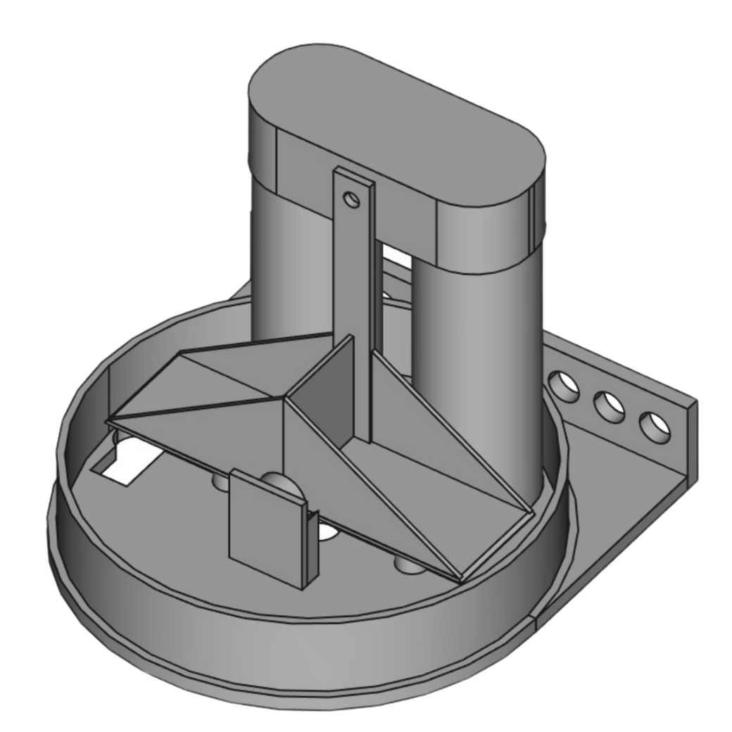 Rain gauge model with built-in Dragino LDS02 LoRaWAN sensor for wireless rainfall logging