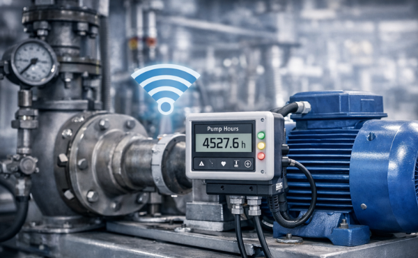Industrial pump system with telemetry for runtime monitoring and alerts
