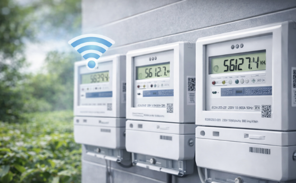 Digital utility meters connected for remote monitoring and data collection