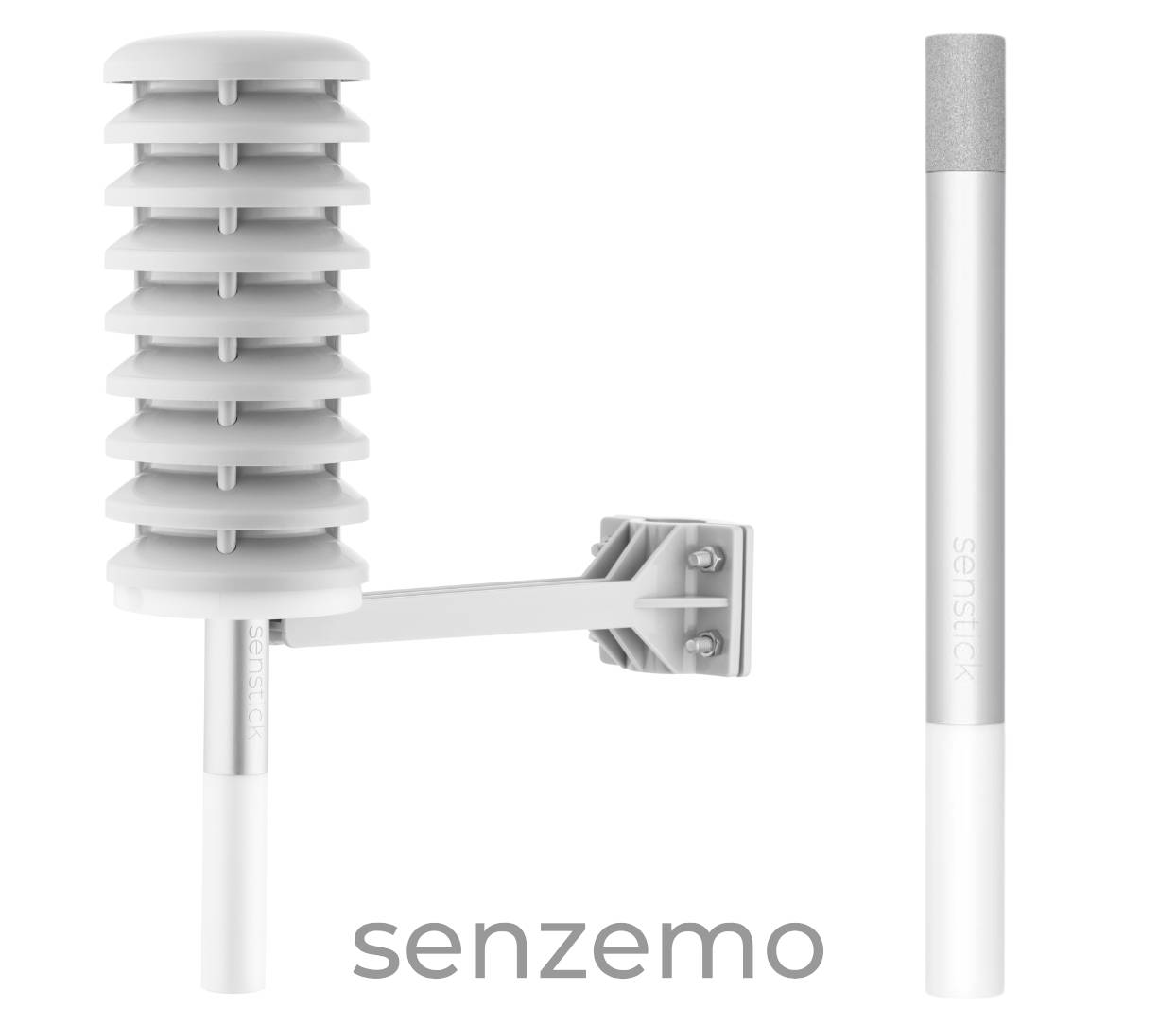 Close-up of Senzemo SMC30 LoRaWAN environmental sensor for outdoor deployment