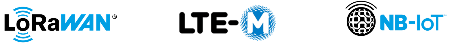 LoRaWAN, LTE-M and NB-IoT connectivity technologies supported by the Telemetry2U IoT platform