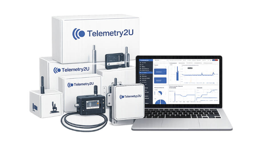 Telemetry2U plug-and-play IoT monitoring system with preconfigured devices, gateway, and dashboard interface